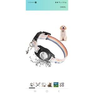 Doboli AirTag Dog Collar,Integrated GPS Dog Collar with Bells